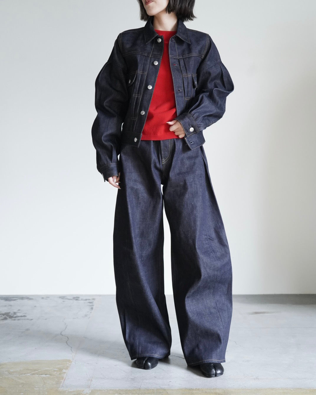 BALLOON SLEEVE DENIM JACKET/TYPE 2 REGULAR FIT