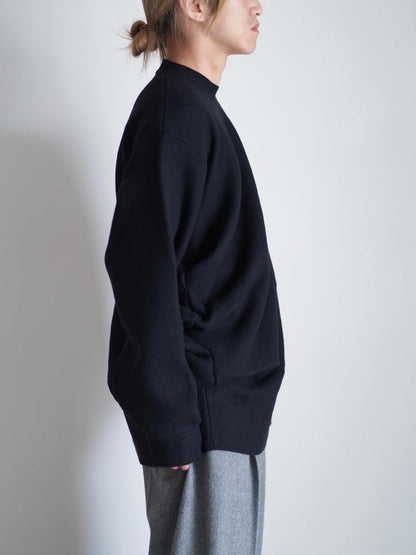 EXTRA FINE WOOL KNIT DEFORMED LS