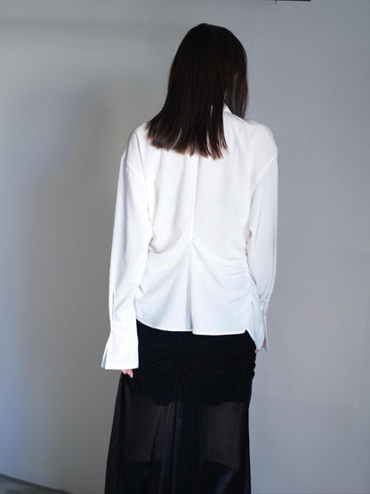 SATIN KNOTTED SHIRT