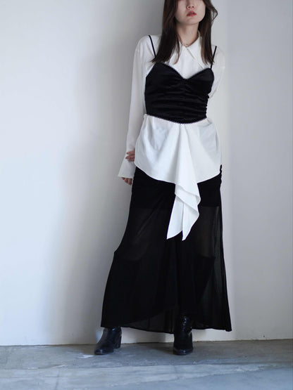 SATIN KNOTTED SHIRT