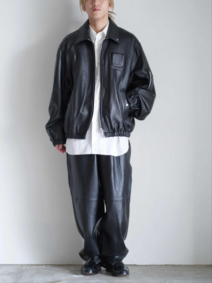 SHEEP LEATHER EASY TROUSERS