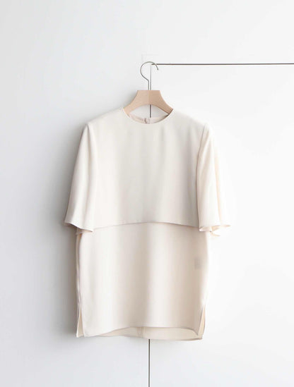 SATIN HALF-SLV TOP