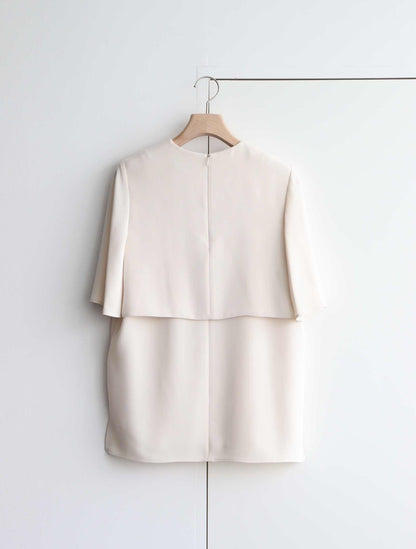 SATIN HALF-SLV TOP