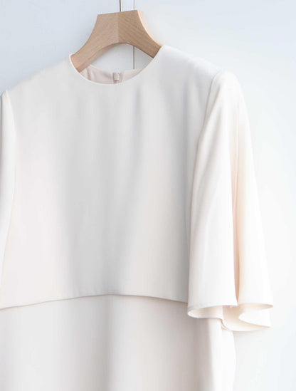 SATIN HALF-SLV TOP