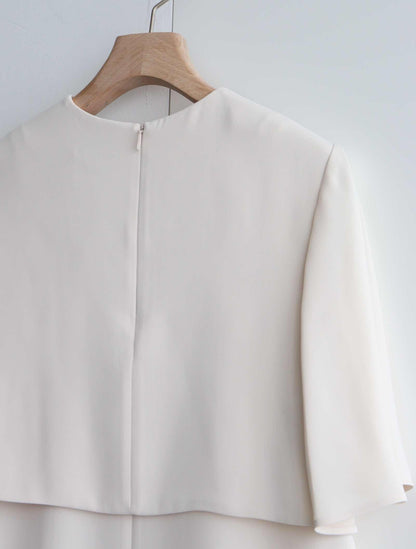 SATIN HALF-SLV TOP