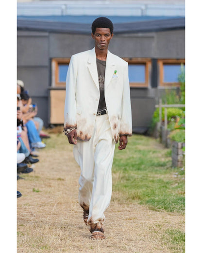 MUD-HAND-PAINTED TAILORED TROUSER