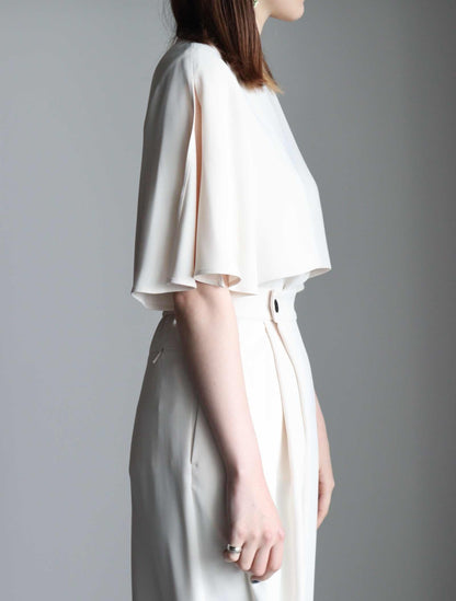 SATIN HALF-SLV TOP