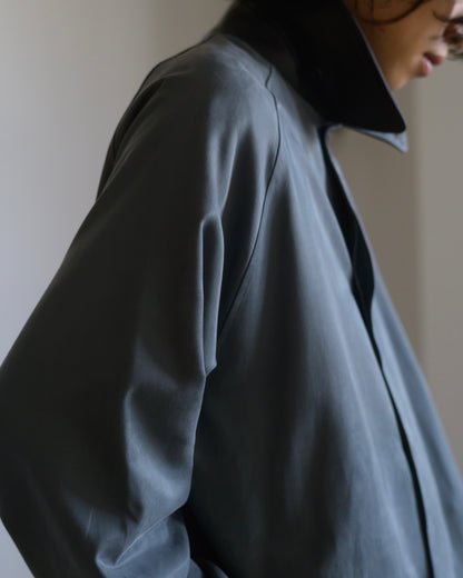 OVERSIZED TRENCH WITH LEATHER PATCH