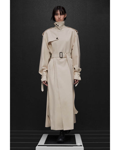 FLANNEL TRENCH COAT