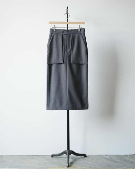 DOESKIN MIDI SKIRT