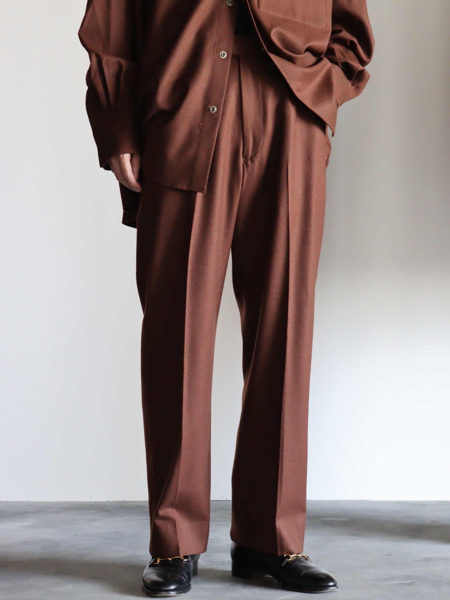 COVERED STRAIGHT FIT TROUSERS