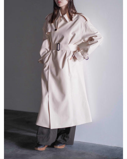 FLANNEL TRENCH COAT