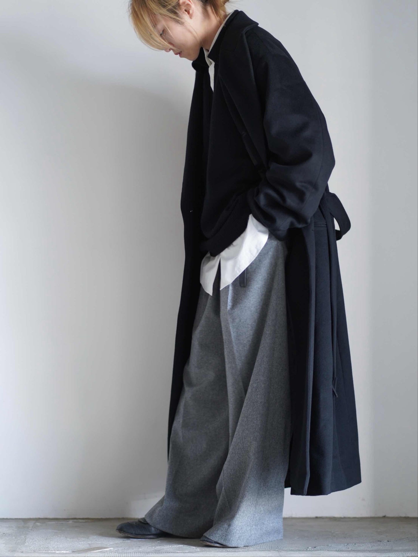 OVERSIZED MAXI-LENGTH PEAK LAPEL COAT