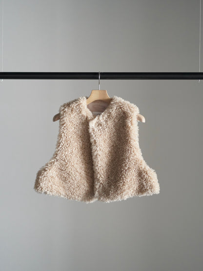 FAUX SHEARLING CROPPED VEST