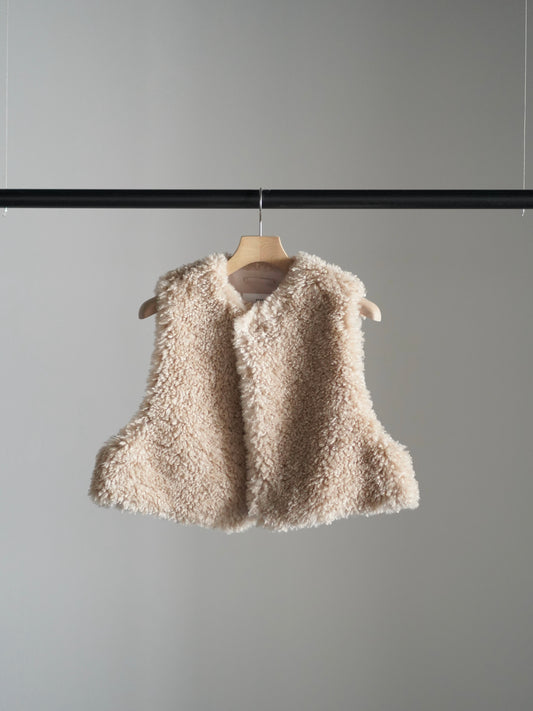 FAUX SHEARLING CROPPED VEST