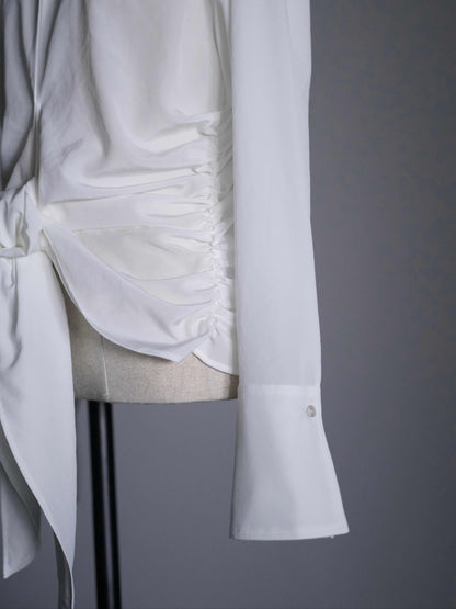 SATIN KNOTTED SHIRT