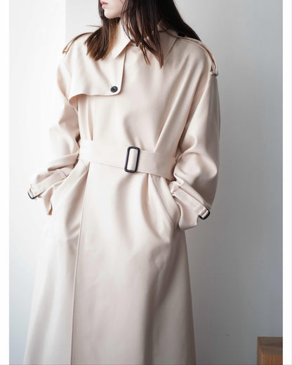 FLANNEL TRENCH COAT