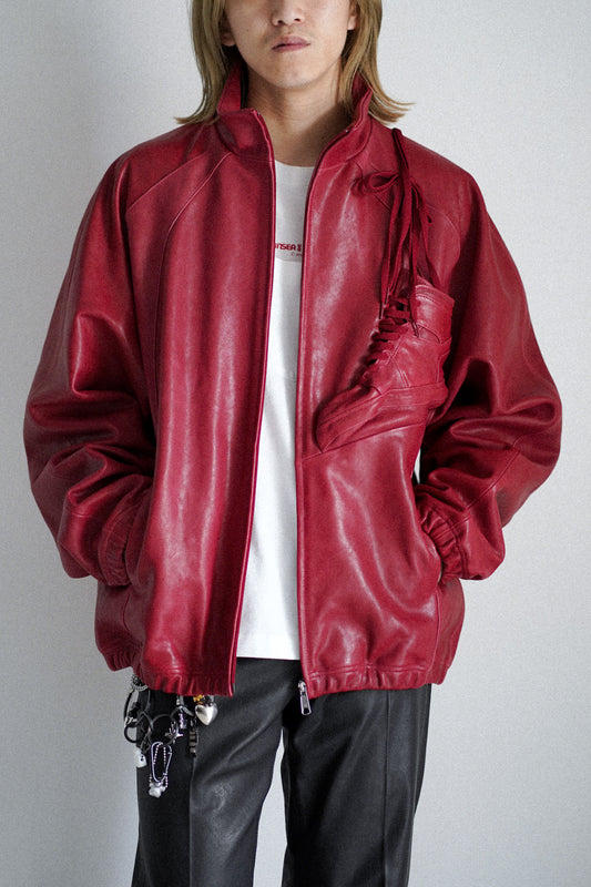 BASKETBALL SHOE POCKET LEATHER JACKET