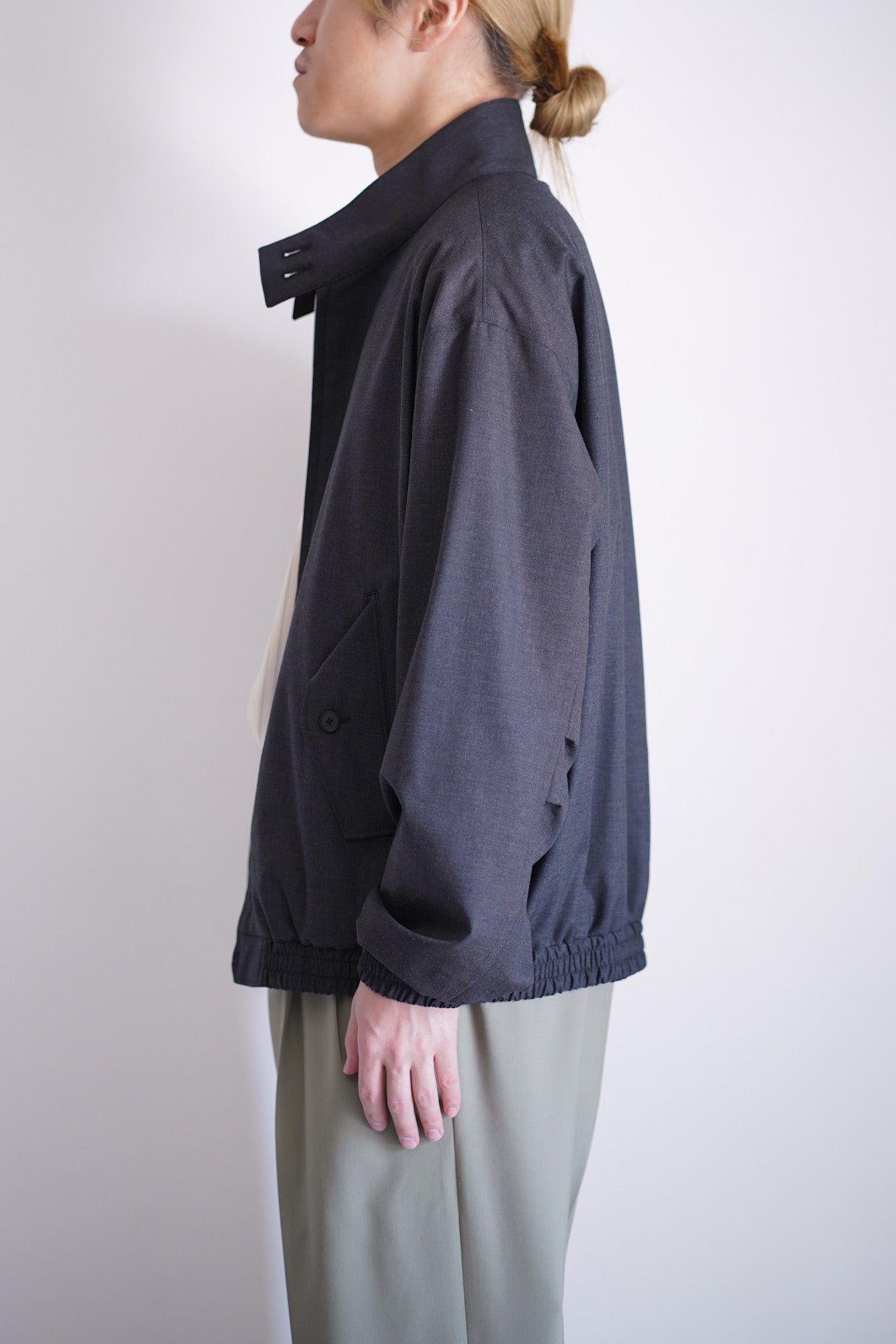 ULTRA FINE TROPICAL WOOL ZIP BLOUSON