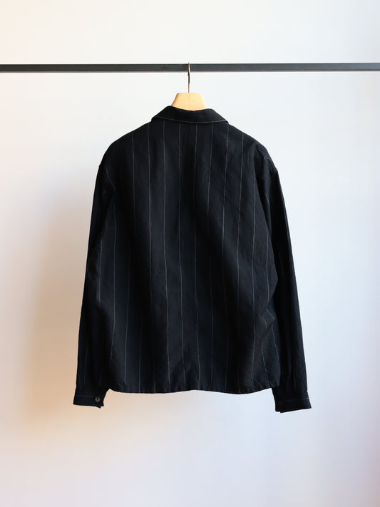 SHIRT132 Ian CPO LINEN STRIPE