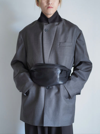 EXTRA FINE WOOL OVERSIZED SINGLE BREAST LONG JACKET