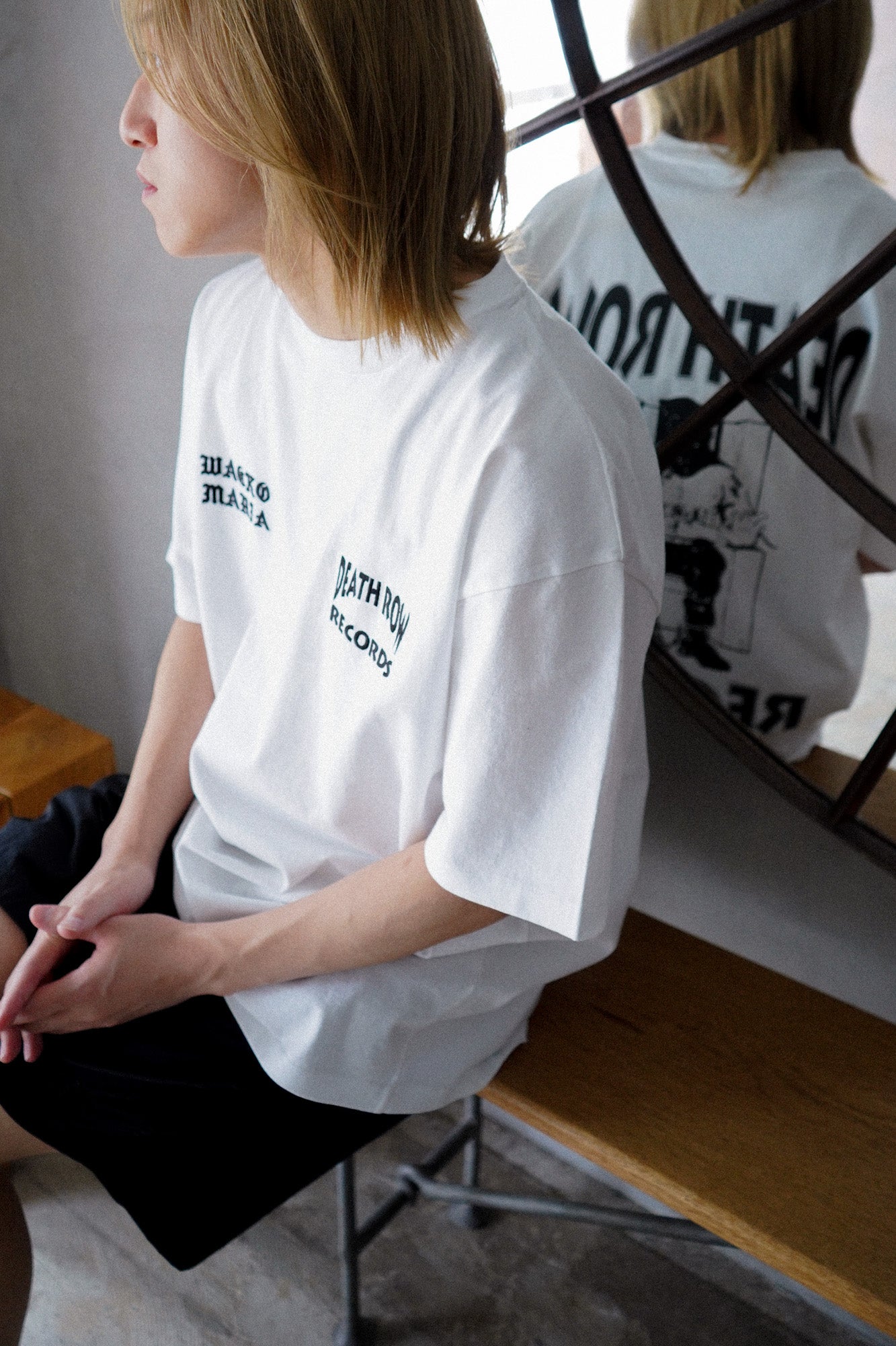 DEATH ROW RECORDS / WASHED HEAVY WEIGHT CREW NECK T-SHIRT