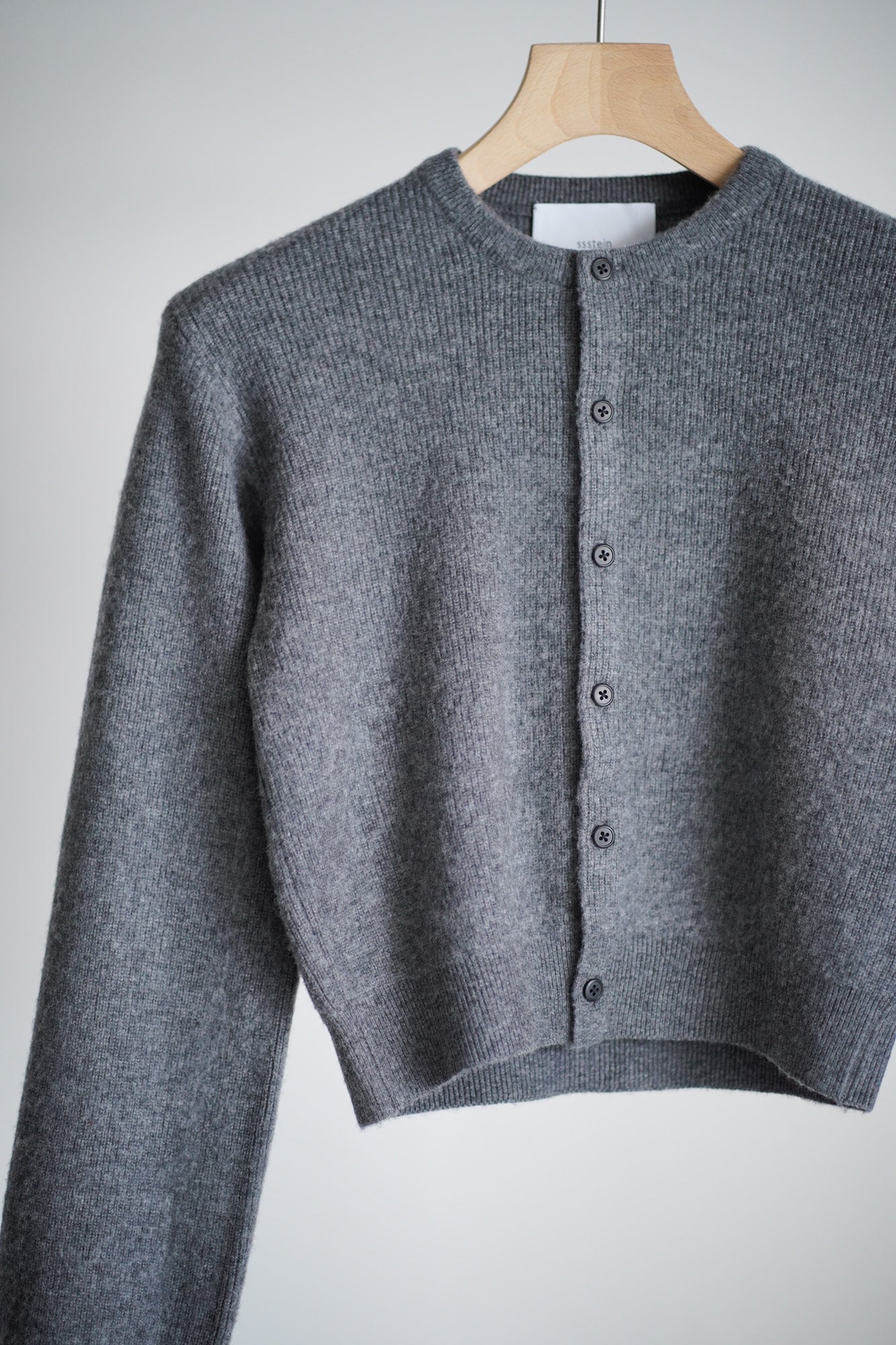 SUPER FINE WOOL MILLED KNIT MINI CARDIGAN
