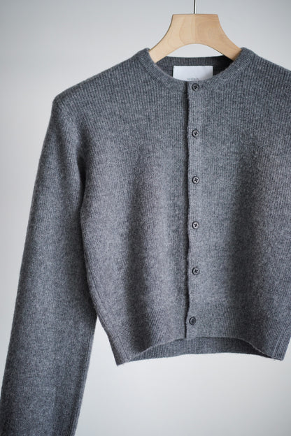 SUPER FINE WOOL MILLED KNIT MINI CARDIGAN