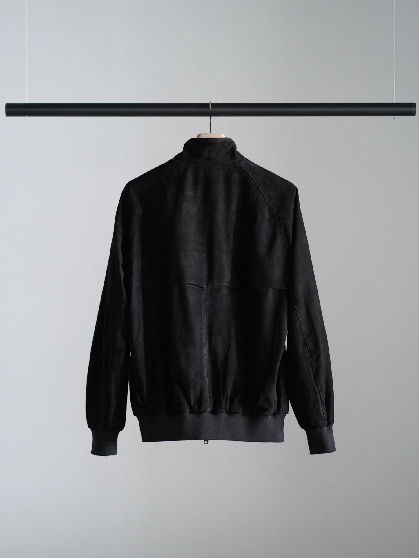 BARACUTA / G9 SUEDE LEATHER HARRINGTON JACKET) - S / BLACK