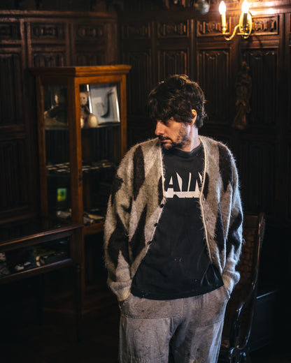 074 KNIT CARDIGAN/ ARGYLE