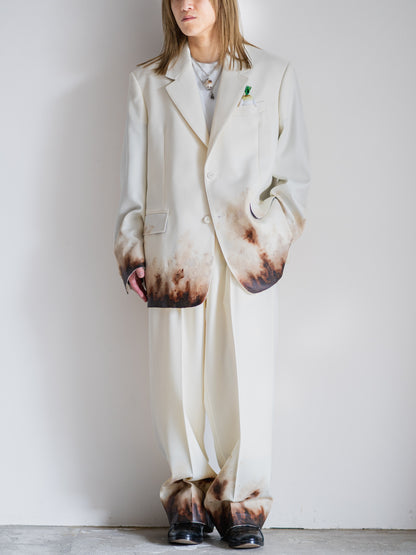 MUD-HAND-PAINTED TAILORED TROUSER