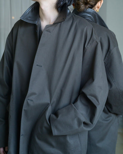 OVERSIZED BLOUSON WITH LEATHER PATCH