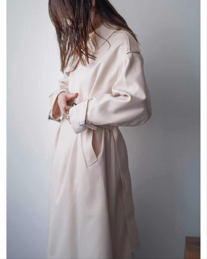 FLANNEL TRENCH COAT