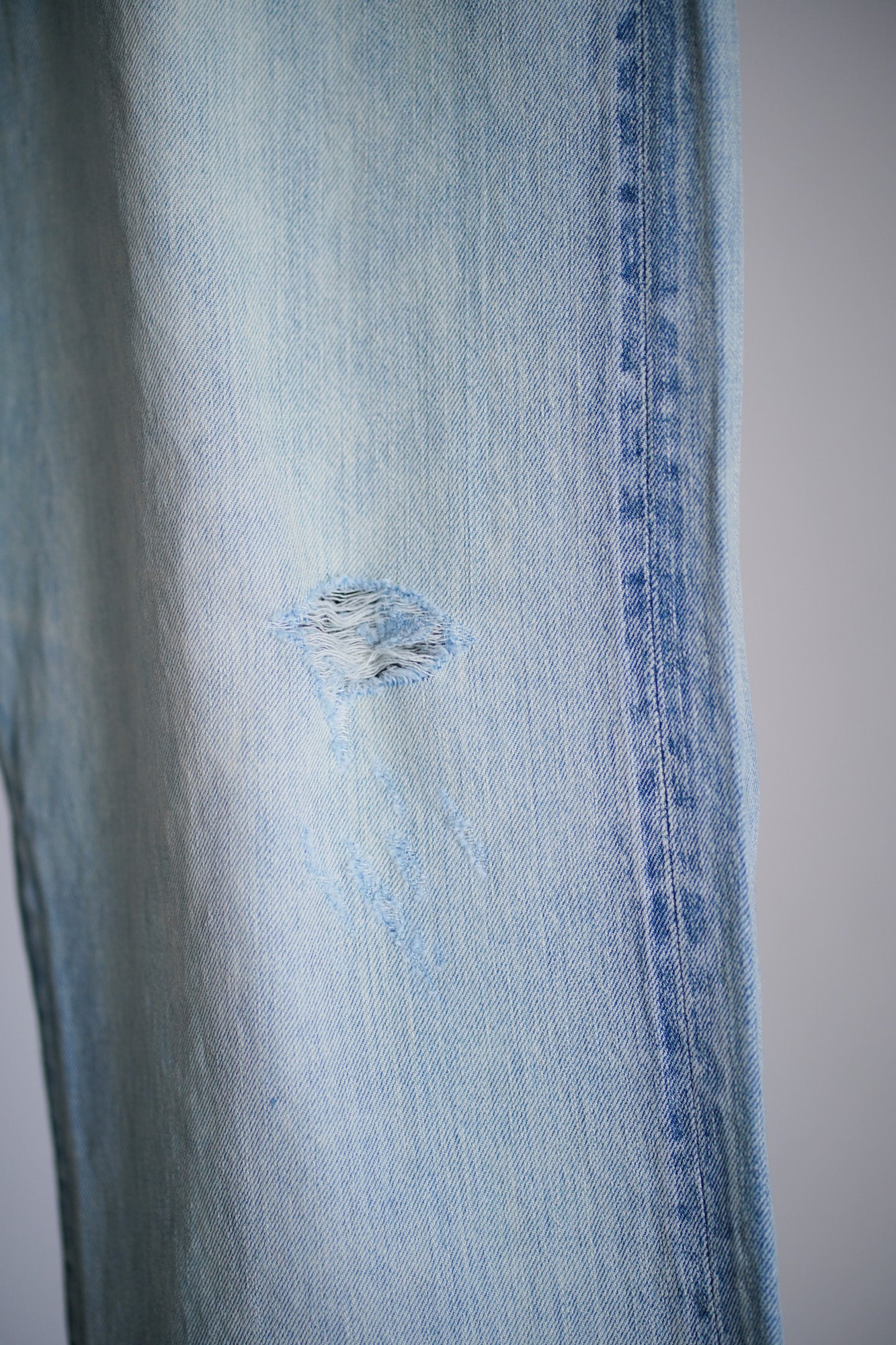 FADED SELVEDGE LIGHT DENIM PANTS