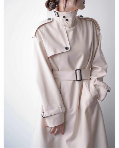 FLANNEL TRENCH COAT