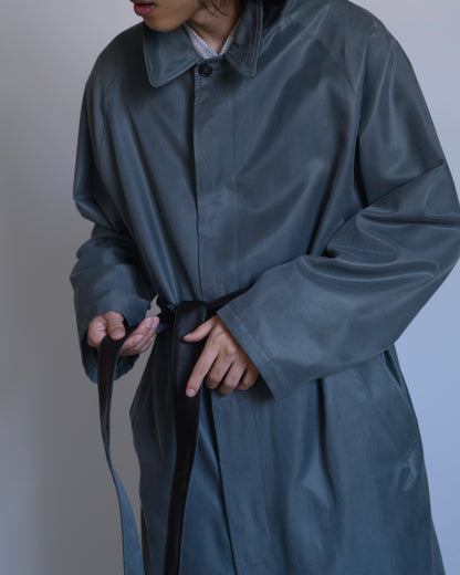 OVERSIZED TRENCH WITH LEATHER PATCH