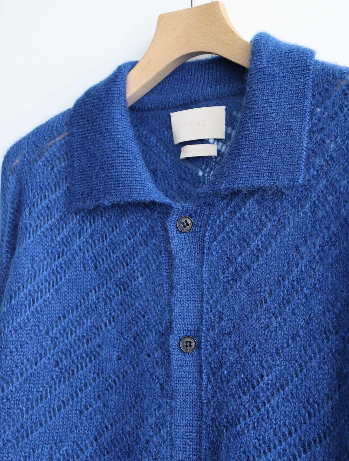 SILK MOHAIR BUTTONED CARDIGAN