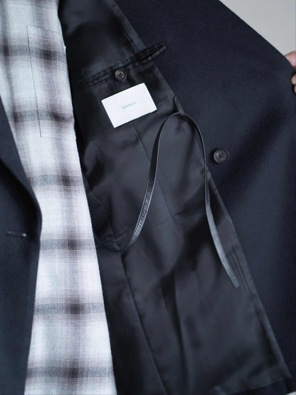 W/CA BEAVER BACK SLASH PEAK LAPEL JACKET