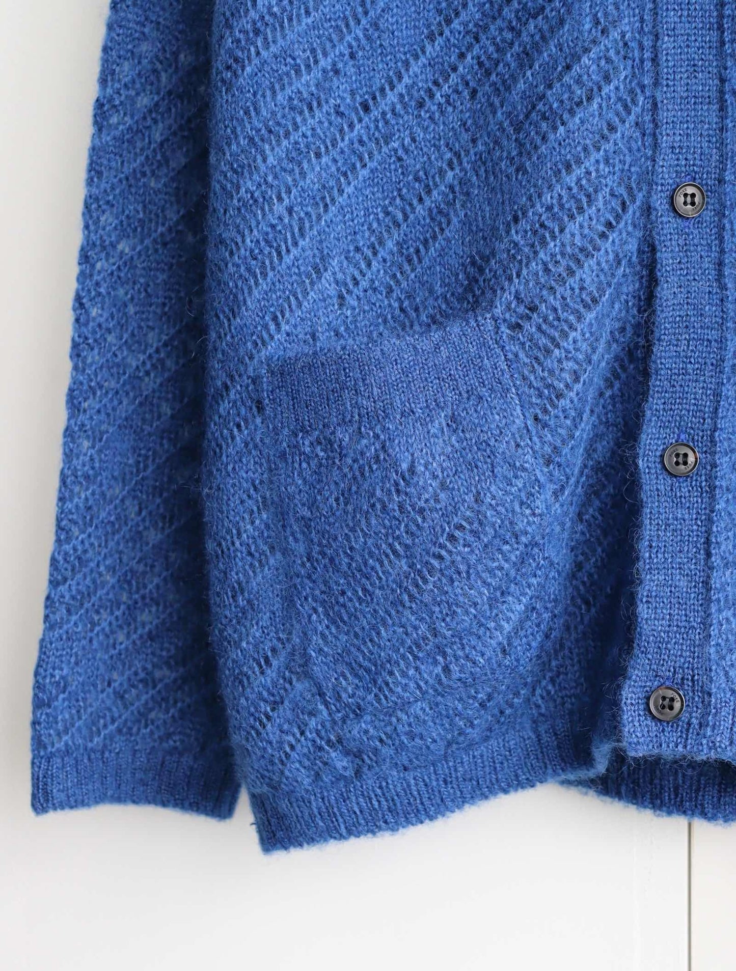 SILK MOHAIR BUTTONED CARDIGAN