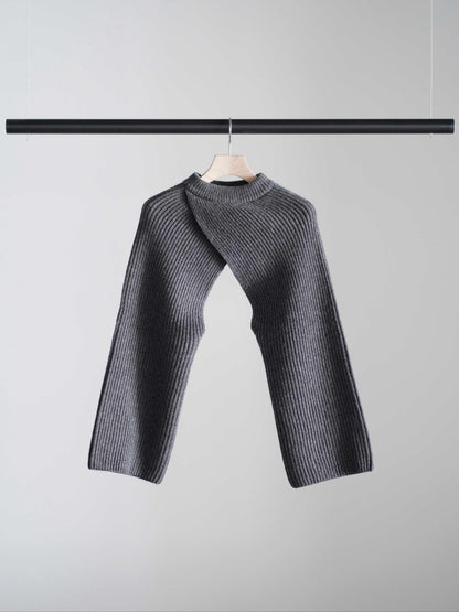 RIBBED KNIT WOOL SHRUG