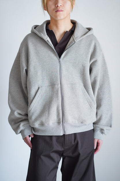 COTTON CASHMERE SWEAT ZIP HOODY