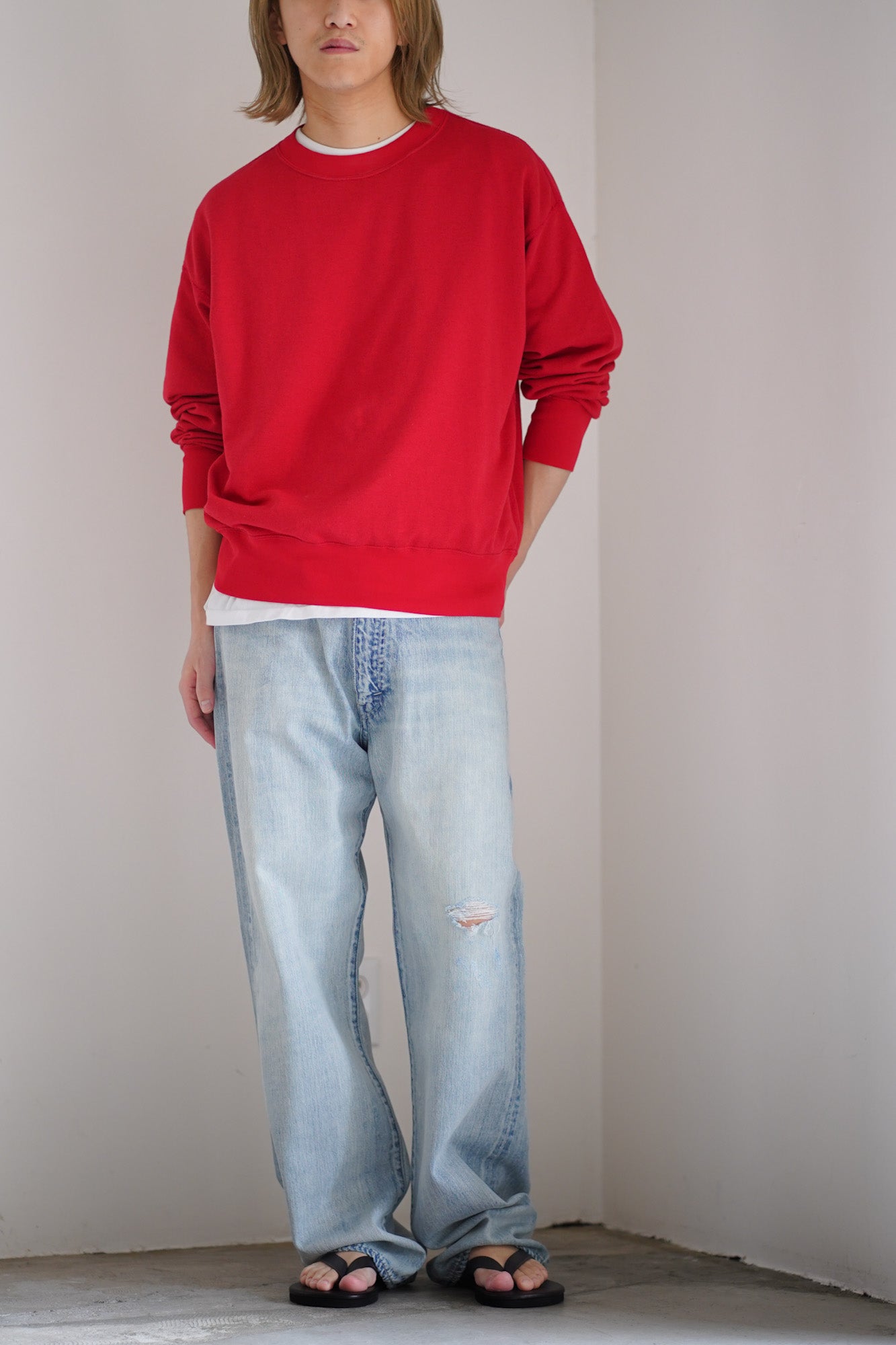 FADED SELVEDGE LIGHT DENIM PANTS