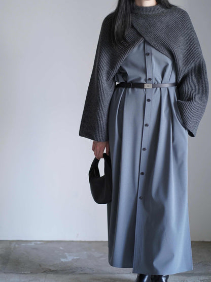RIBBED KNIT WOOL SHRUG