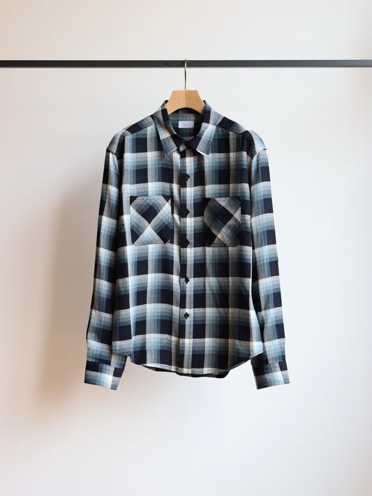 US2562 / LONG SLEEVE RAYON CHECK SHIRT