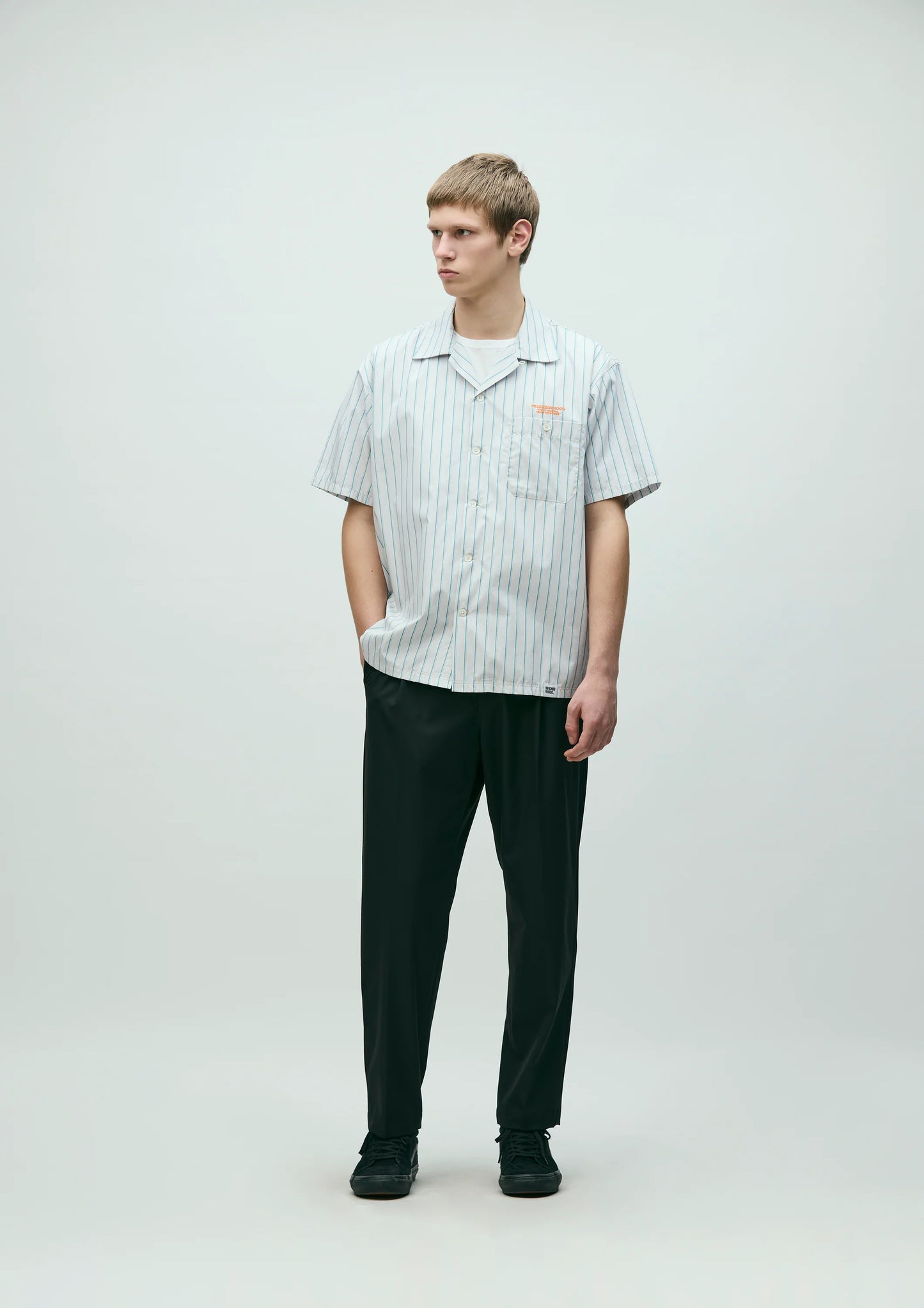 STRIPE WORK SHIRT SS