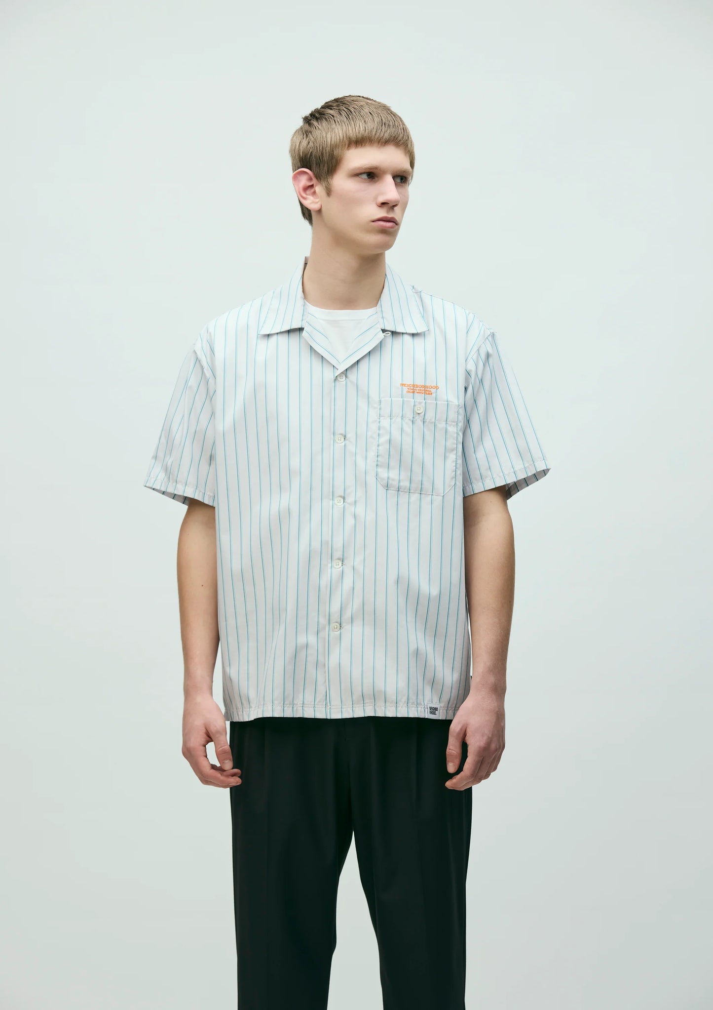 STRIPE WORK SHIRT SS