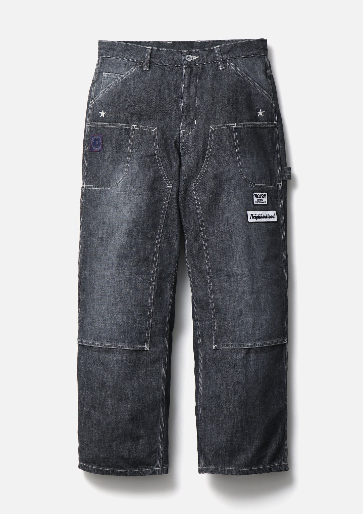 NH×M&M WASHED DENIM PAINTER PANTS
