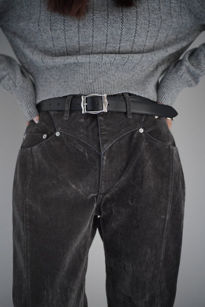 FLOCKED DENIM SLIM JEANS