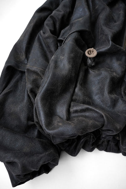 DEFLATED BALLOON LEATHER JACKET