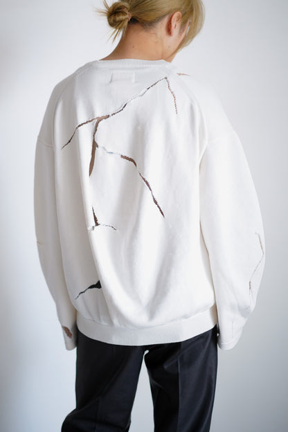 CRACKED EGG KNIT PULLOVER
